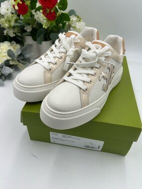 Women's Tort Burch color block signature leather platform sneakers size 9